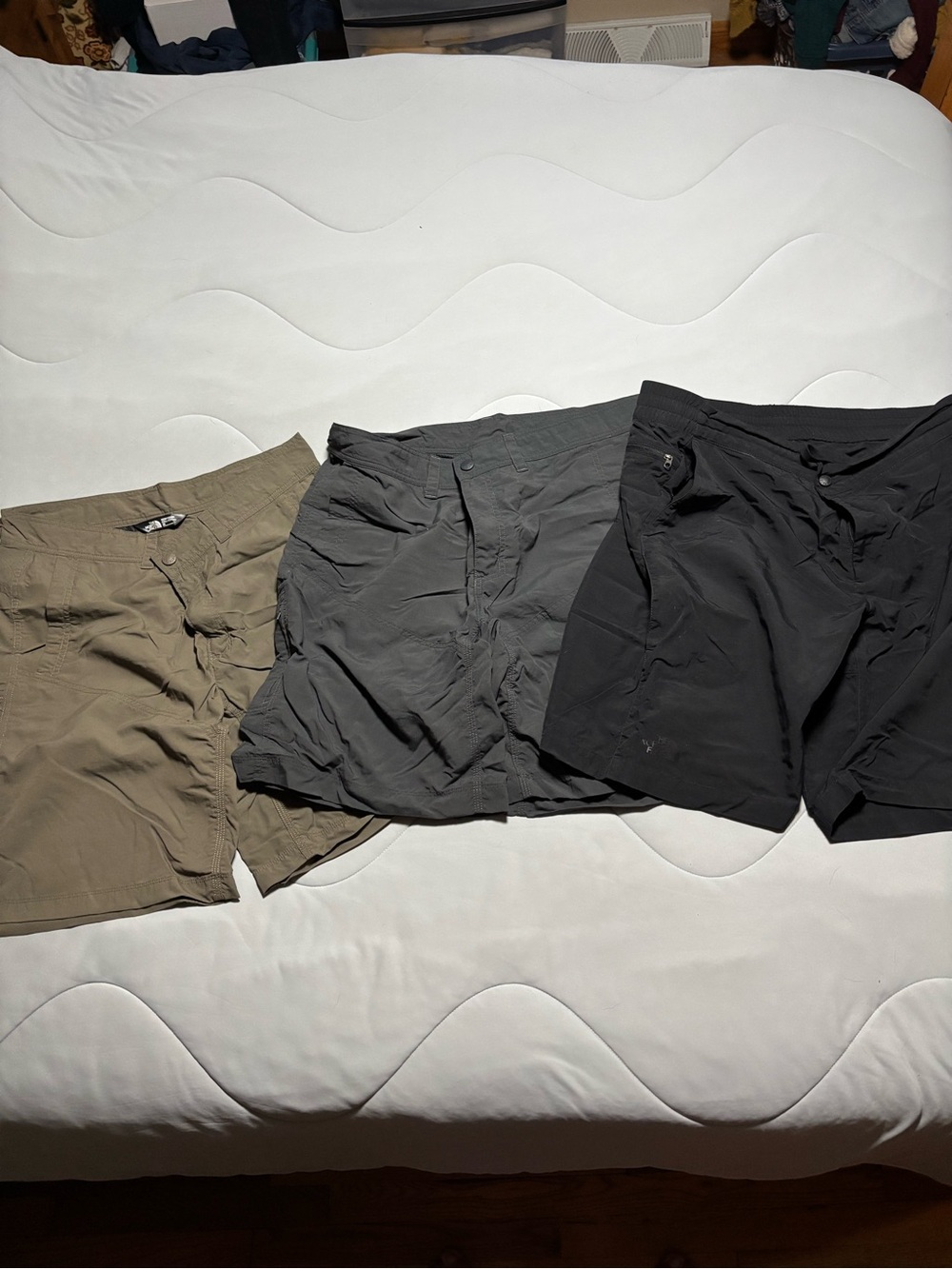 North Face lot of 3 shorts (green, gray, black) 36 (XL)